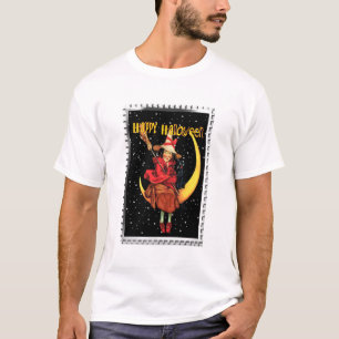 Camiseta Bruxa Boa Nostálgica de Halloween e seu Gato