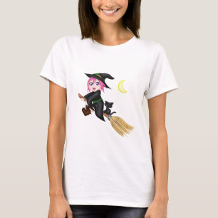 Camiseta Bruxa bonito do vôo