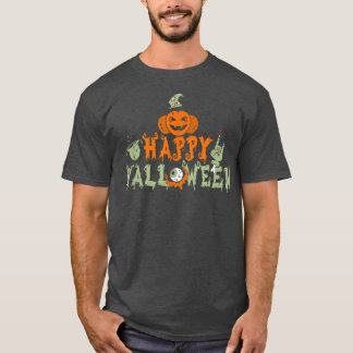 Camiseta Bruxa Brew Pumpkin Rocking Zombie Mão Olho Feliz H