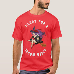 Camiseta Bruxa Cabeça de Abóbora Assustadora de Halloween