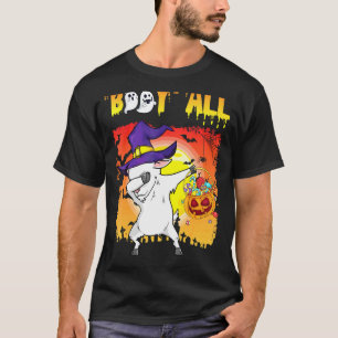 Camiseta Bruxa Cabra Dabbing Pumpkin Candy Feliz Halloween 