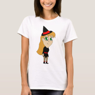 Camiseta bruxa chibi 