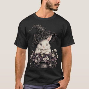 Camiseta Bruxa Coelho Botânica Gótica