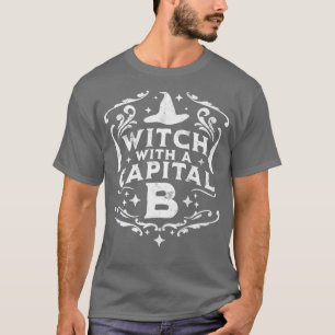 Camiseta Bruxa Com A Capital B - Bruxa Halloween Retro Vin