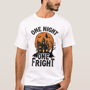 Camiseta Bruxa da Lua Gráfica Vintage de Halloween Assombra