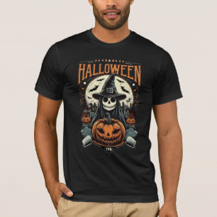 Camiseta Bruxa da Morte Abóboras Halloween Cemitério