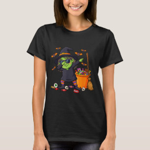 Camiseta Bruxa dabbing crianças meninas toddler Halloween e