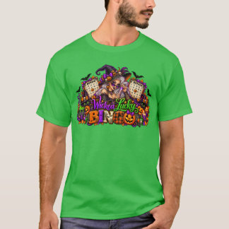 Camiseta Bruxa de Bingo de Halloween Sortuda