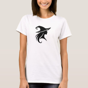 Camiseta Bruxa de Chapéu Preto Wiccan Bruxas Halloween 