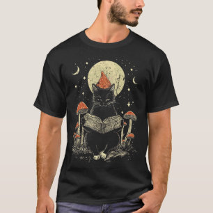 Camiseta Bruxa de Gato Witchy Cottagecore Vintage