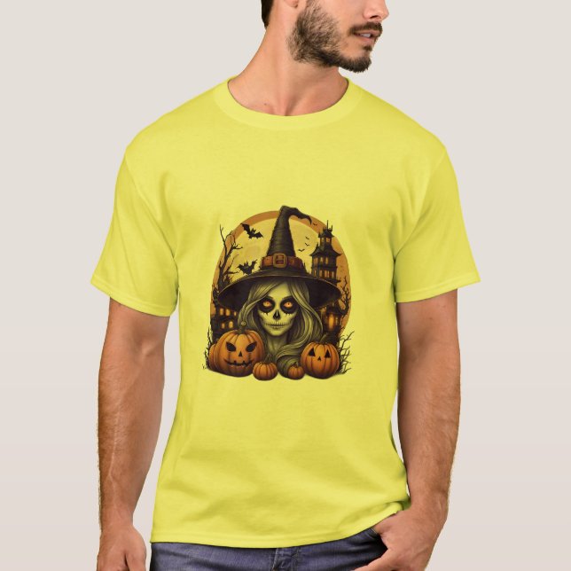 Camiseta Bruxa de Halloween (Frente)