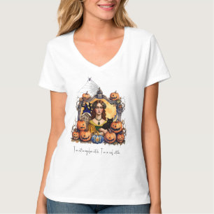 Camiseta Bruxa de Halloween com citação