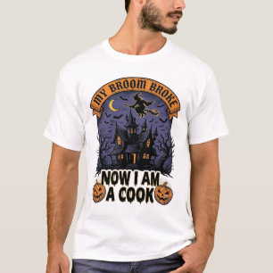 Camiseta Bruxa de Halloween Cozinha Pun_1