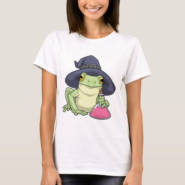Camiseta Bruxa de Halloween do Sapo (Frente)