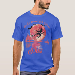 Camiseta Bruxa De Halloween Em Outubro Vestimos Mata Rosa