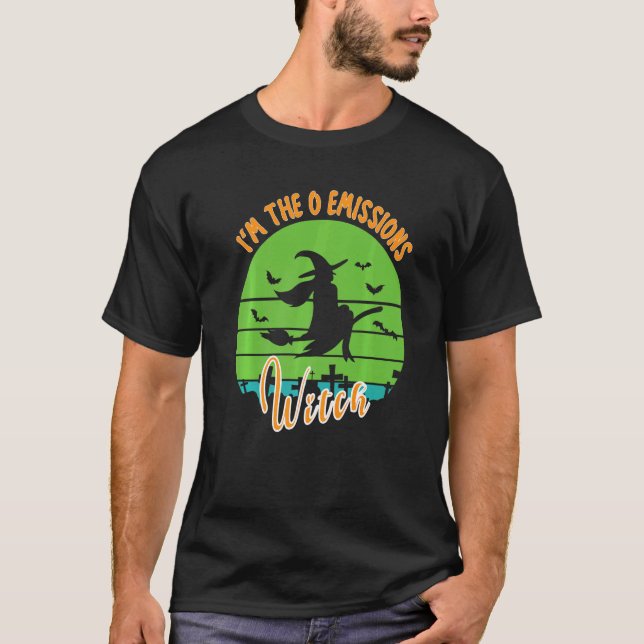 Camiseta Bruxa de Halloween Net 0 Emissões (Frente)