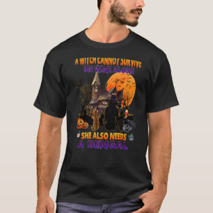 Camiseta Bruxa de Halloween no Vinho e Fantasia de Gato Ben