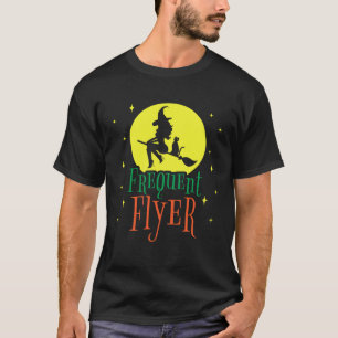 Camiseta Bruxa de Halloween Vintage Passageiro Freqüente Ga