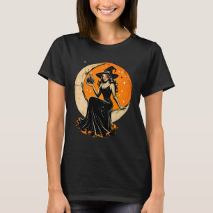 Camiseta Bruxa de Pin-Up - Halloween de Vintage