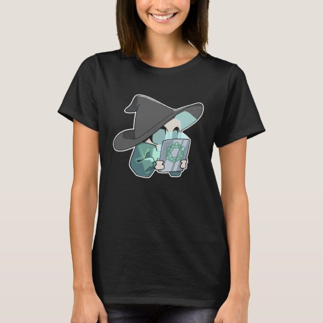 Camiseta Bruxa de Tablet Demoniaca Fofa Cara Sinistra (Frente)