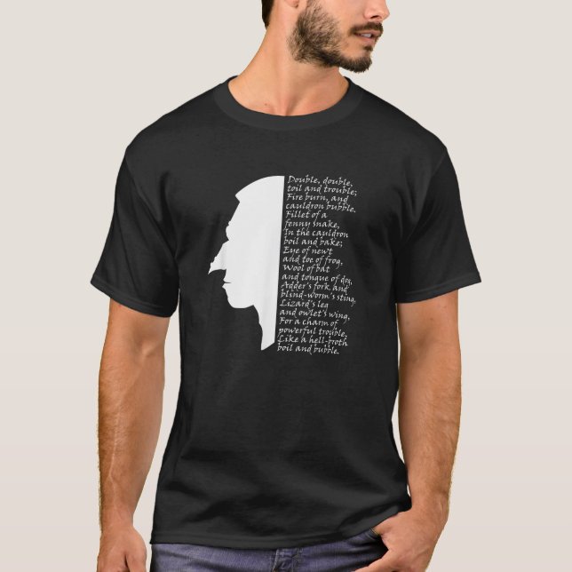 Camiseta Bruxa de Trabalhos Duplos e Problema Macbeth (Frente)