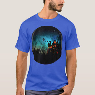 Camiseta Bruxa Deixando Sua Casa Assombrada Gráfico De Hall