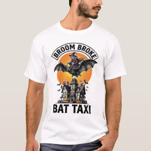 Camiseta Bruxa Divertida de Halloween Vassoura Quebrou Cava