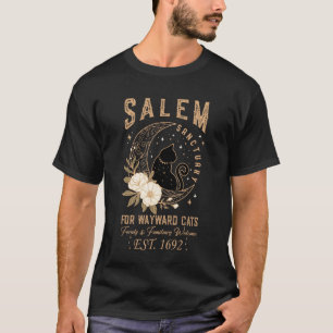 Camiseta Bruxa Divertida Salem Lar para Gatos Pretos Desaju