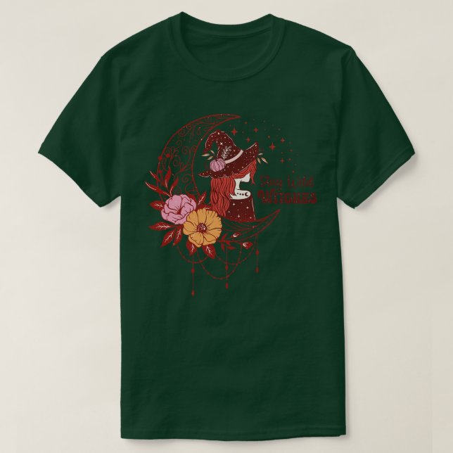 Camiseta bruxa do Dia das Bruxas 3 (Frente do Design)