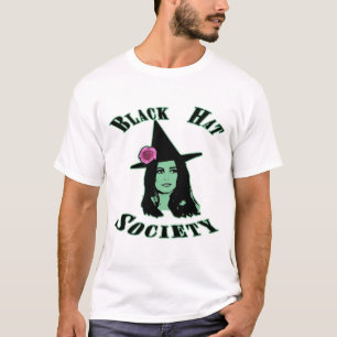 Camiseta Bruxa do Dia das Bruxas da Sociedade do Chapéu Neg