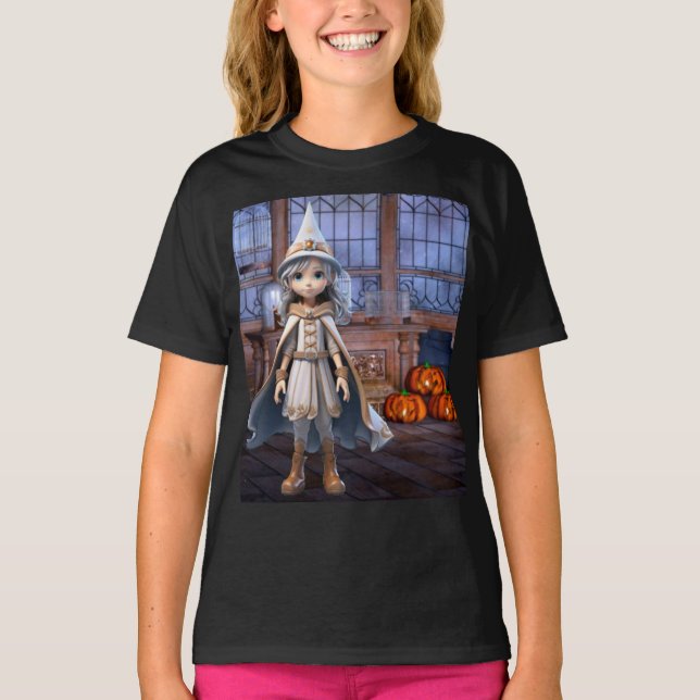 Camiseta Bruxa do Halloween. (Frente)