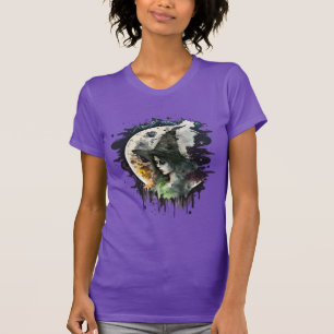 Camiseta Bruxa do Halloween e Lua Cheia