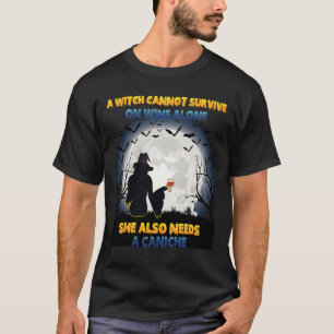 Camiseta Bruxa Do Vinho Ela Precisa De Uma Ideia De Hallowe