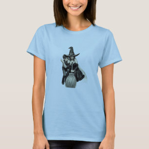 Camiseta Bruxa e Menino do Halloween: Duo Mágico Escuro