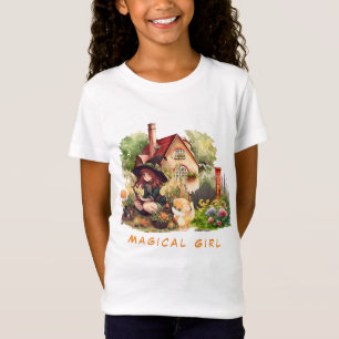 Camiseta Bruxa e Raposa Fofinhos Garota Mágica