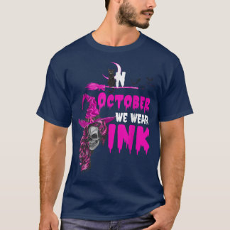 Camiseta Bruxa Em Outubro Vestimos O Cancer Rosa Awaren