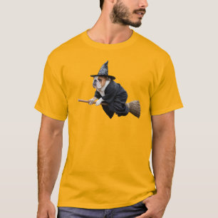 Camiseta Bruxa Engraçada do Bulldog