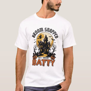 Camiseta Bruxa Engraçada Gráfico de Casa Assombrada de Hall
