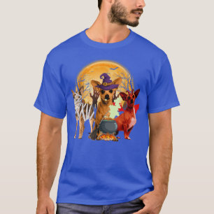 Camiseta Bruxa Engraçada Múmia Diabo Chihuahua Proprietário
