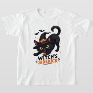 Camiseta Bruxa Fofa Gatinho Preto Halloween
