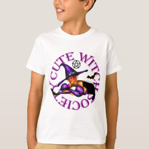 Camiseta bruxa fofa, truque ou trato