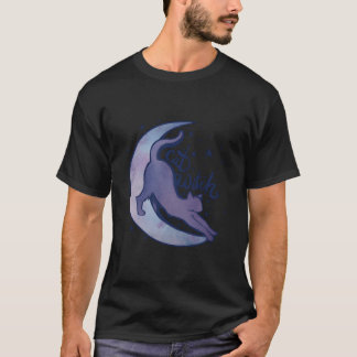 Camiseta Bruxa Gata Lua Kitty Gatos Roxo Lua Menina