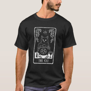 Camiseta Bruxa Gato Cartão Arot Pagão Goblincore Goth Ocult