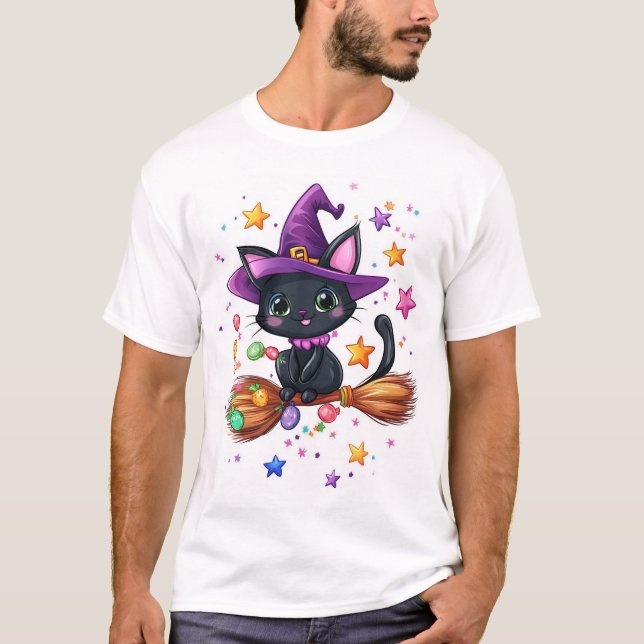 Camiseta Bruxa Gato de Doce (Frente)