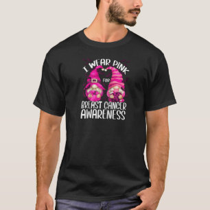 Camiseta Bruxa Gnomo Rosa Para Mulheres Abóbora Câncer de M
