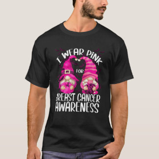 Camiseta Bruxa Gnomo Rosa Para Mulheres Abóbora Câncer de M