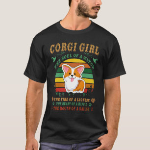 Camiseta Bruxa Leoa Hippie Marinheira Corgi Menina (225)