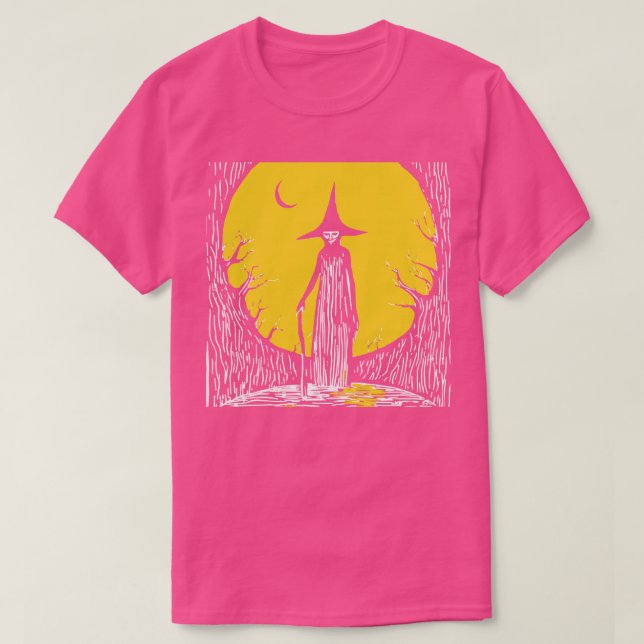 Camiseta Bruxa Linocut 3 (Frente do Design)