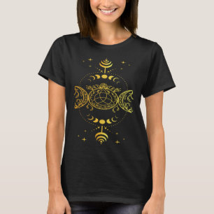 Camiseta Bruxa Lunar Mística Estética Celestial Crescente