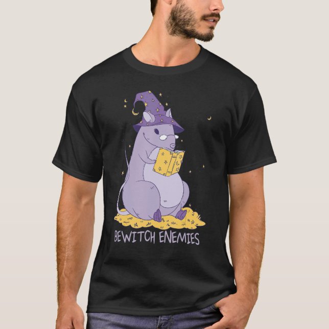 Camiseta Bruxa Mágica Pet Rat dos Inimigos que Dizem Bruxa (Frente)